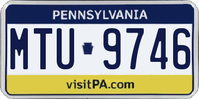 PA license plate MTU9746