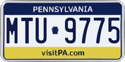 PA license plate MTU9775