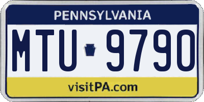 PA license plate MTU9790