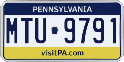 PA license plate MTU9791