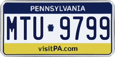 PA license plate MTU9799