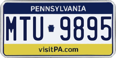 PA license plate MTU9895
