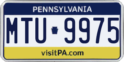 PA license plate MTU9975