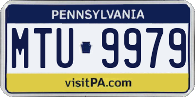 PA license plate MTU9979
