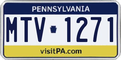 PA license plate MTV1271
