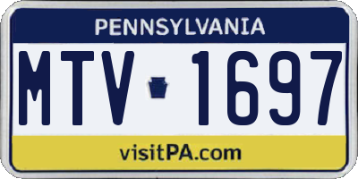 PA license plate MTV1697