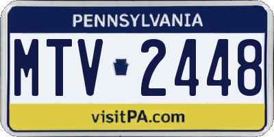PA license plate MTV2448