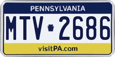 PA license plate MTV2686