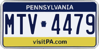 PA license plate MTV4479