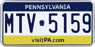 PA license plate MTV5159