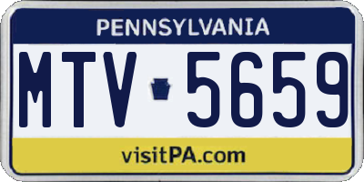PA license plate MTV5659