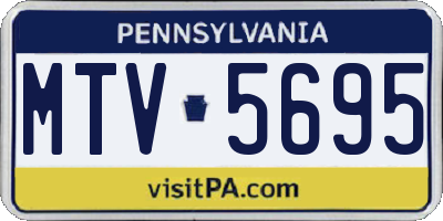 PA license plate MTV5695