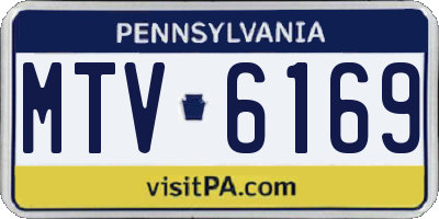 PA license plate MTV6169