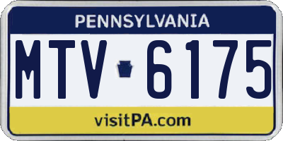 PA license plate MTV6175