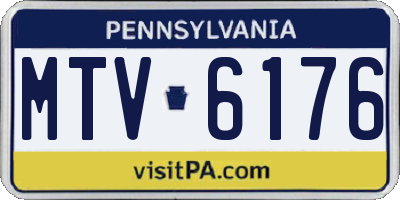 PA license plate MTV6176