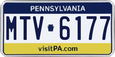 PA license plate MTV6177