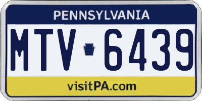 PA license plate MTV6439