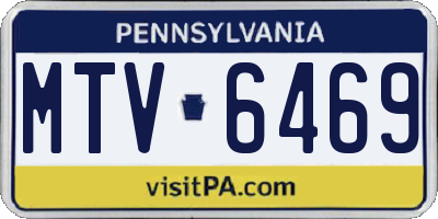 PA license plate MTV6469