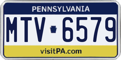 PA license plate MTV6579