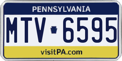 PA license plate MTV6595
