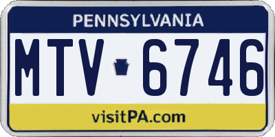 PA license plate MTV6746