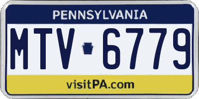 PA license plate MTV6779
