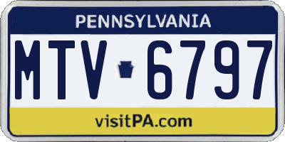 PA license plate MTV6797