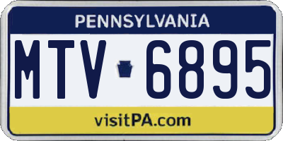 PA license plate MTV6895