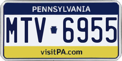 PA license plate MTV6955