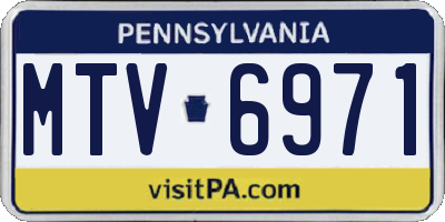 PA license plate MTV6971
