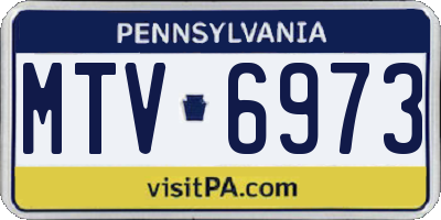 PA license plate MTV6973