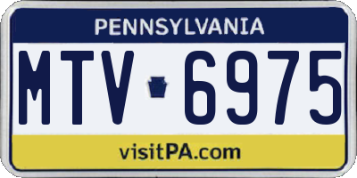 PA license plate MTV6975