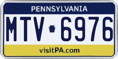 PA license plate MTV6976