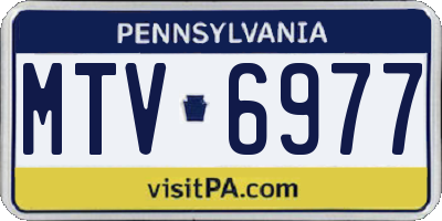 PA license plate MTV6977