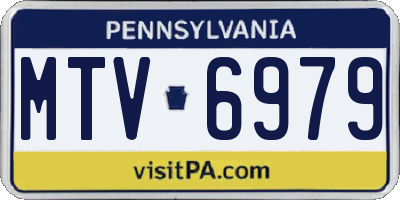 PA license plate MTV6979