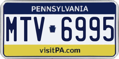 PA license plate MTV6995