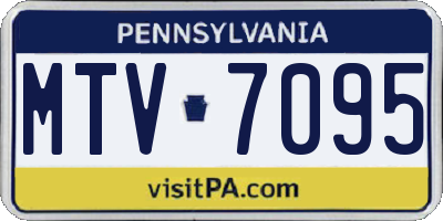 PA license plate MTV7095