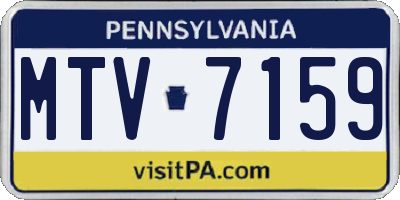 PA license plate MTV7159
