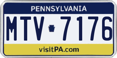 PA license plate MTV7176