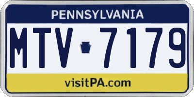PA license plate MTV7179