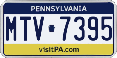 PA license plate MTV7395