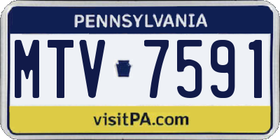 PA license plate MTV7591