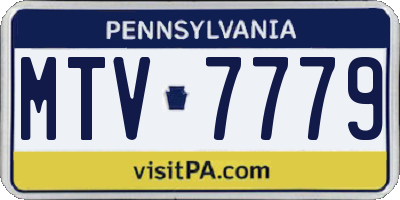 PA license plate MTV7779