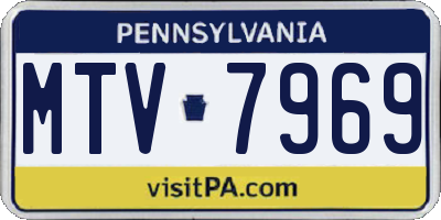 PA license plate MTV7969