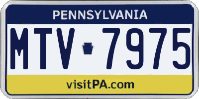 PA license plate MTV7975