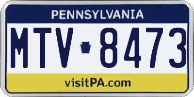 PA license plate MTV8473