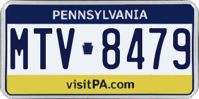 PA license plate MTV8479
