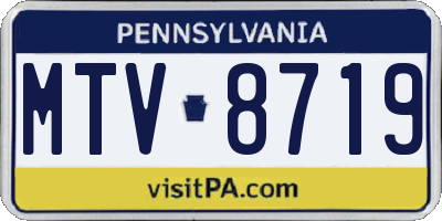 PA license plate MTV8719
