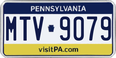 PA license plate MTV9079