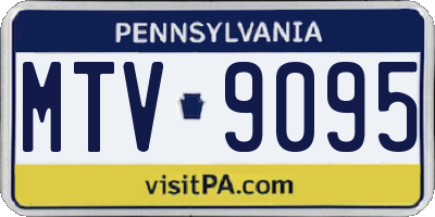 PA license plate MTV9095